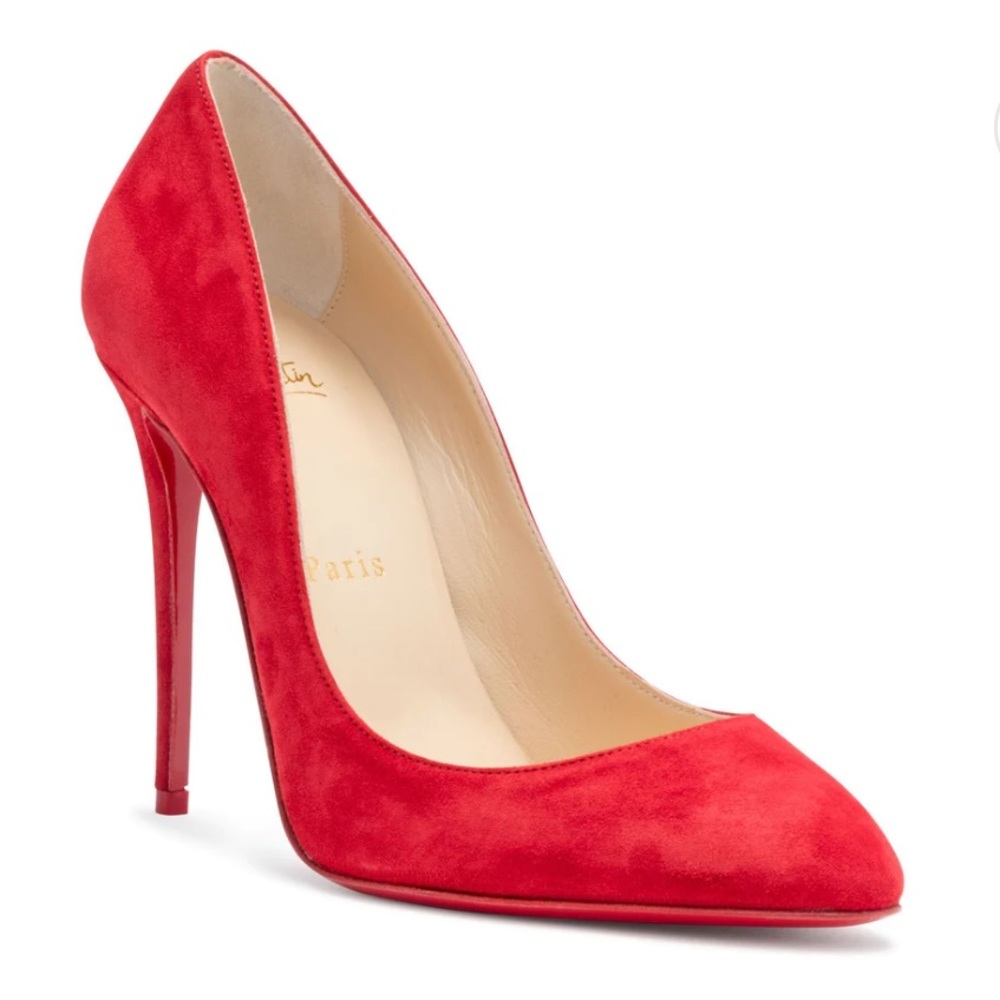 NEW Christian Louboutin Eloise Red Suede 37.5